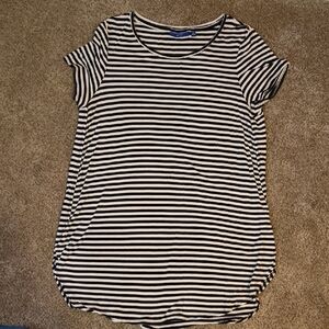 Apt 9 Women's Black and White Striped Top